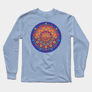 Vivid Floral Mandala Long Sleeve T-Shirt